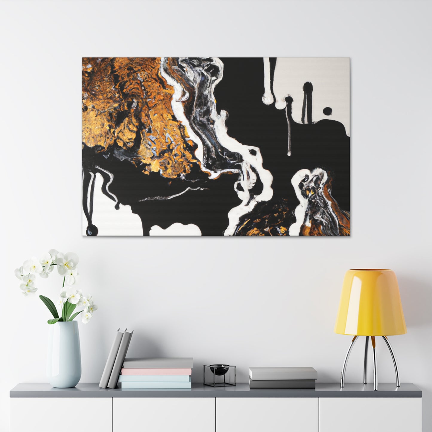 Golden Intricacy Flow. - Canvas
