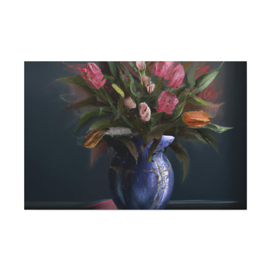 "Floral Finesse Flourish - Canvas