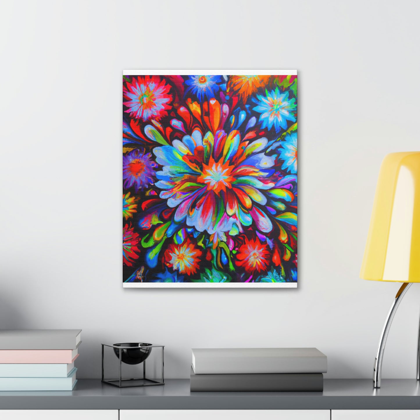 Vivid Floralscape. - Canvas