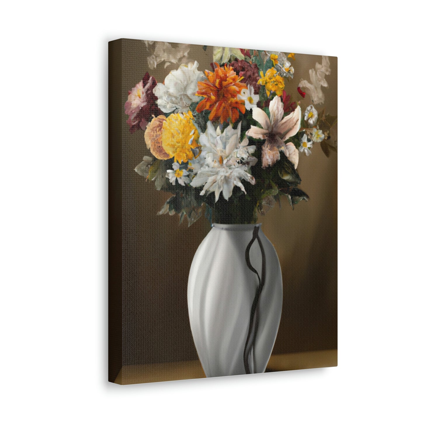 "Delicate Vase Blooms" - Canvas