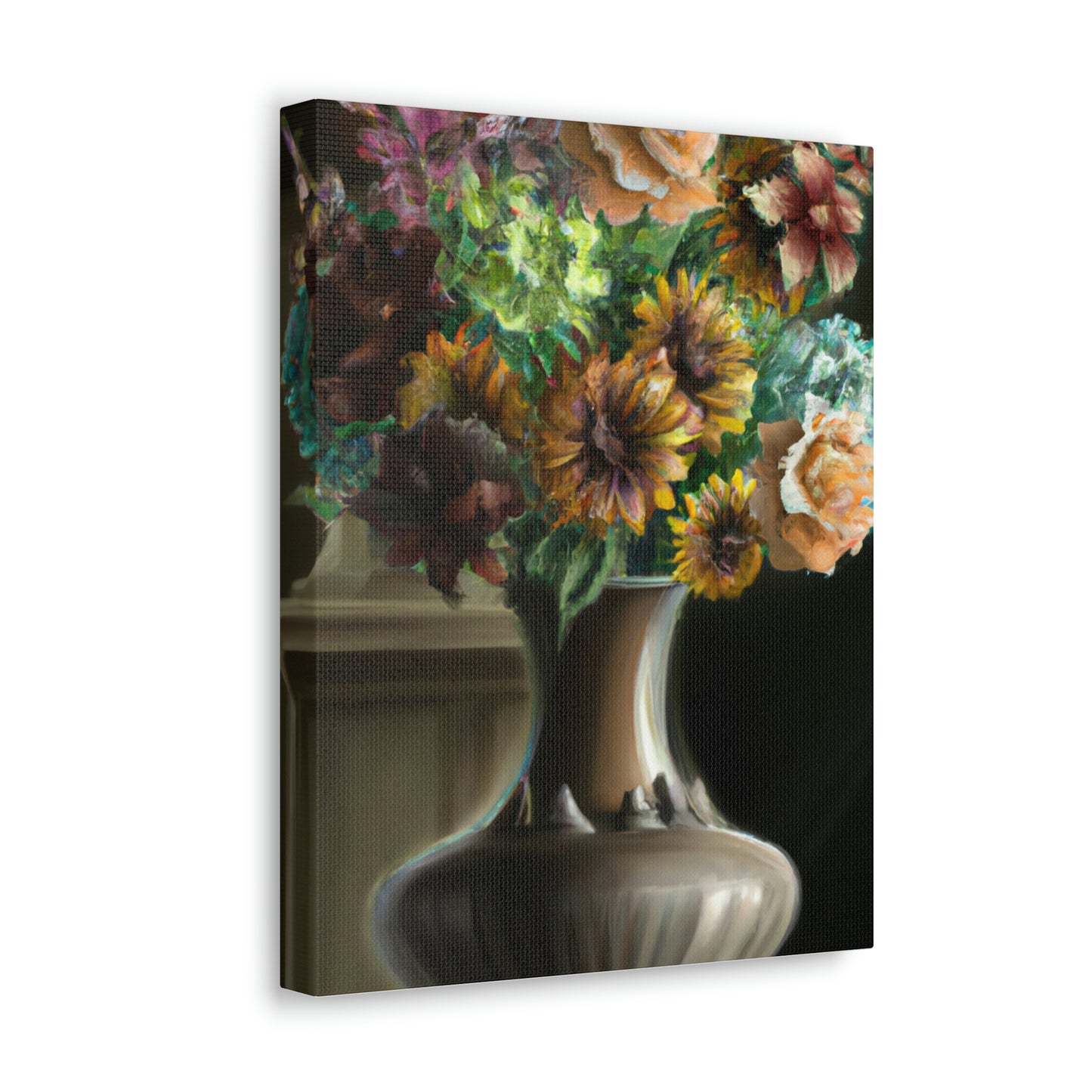 "Delicate Blossoms Vase." - Canvas