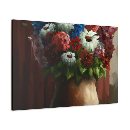 Vibrant Petal Bouquet. - Canvas