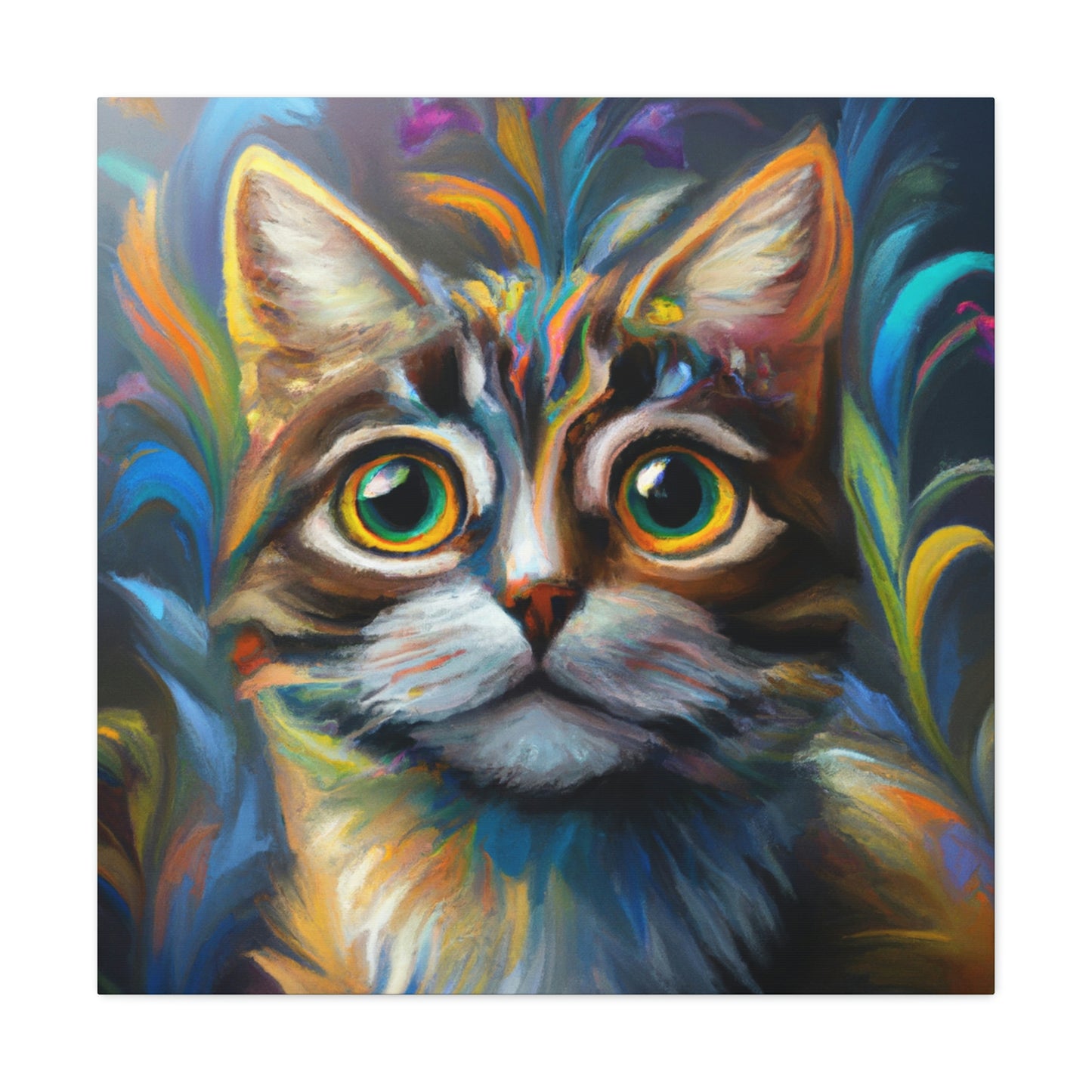 Rainbow Whiskers. - Canvas