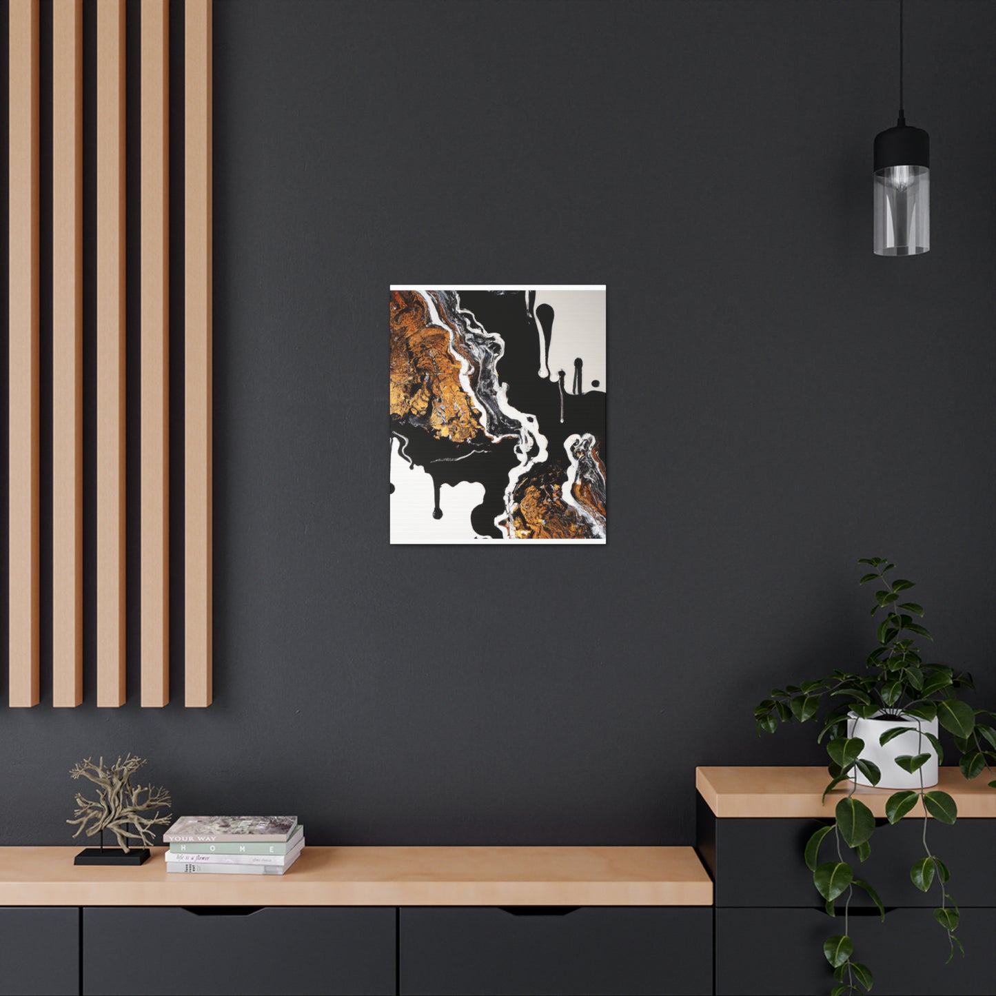 Golden Intricacy Flow. - Canvas
