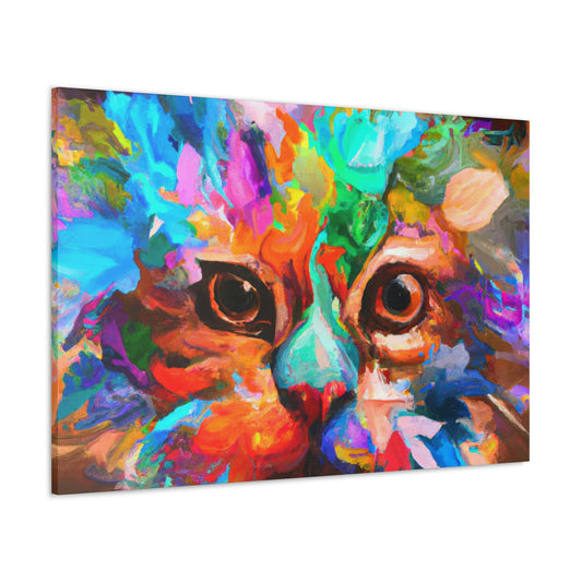 "Floral Feline" - Canvas