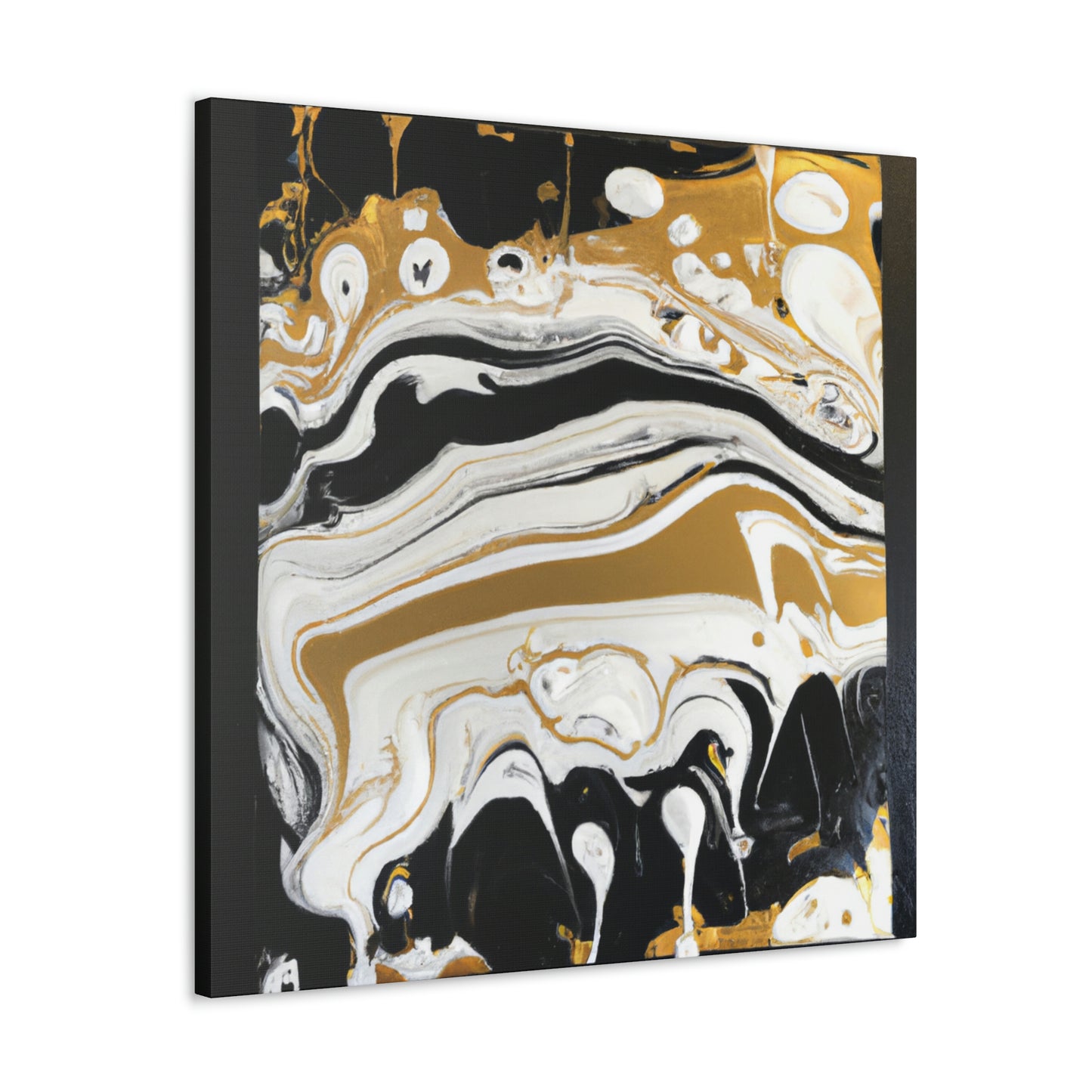 Golden Flux Swirls - Canvas