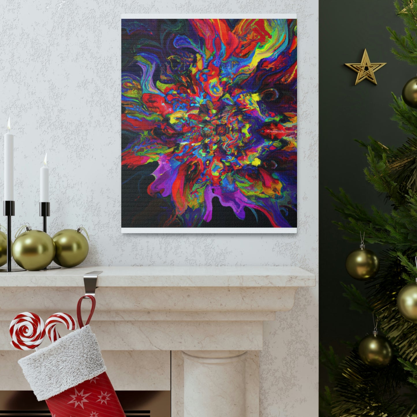 "Trippy Blooms" - Canvas