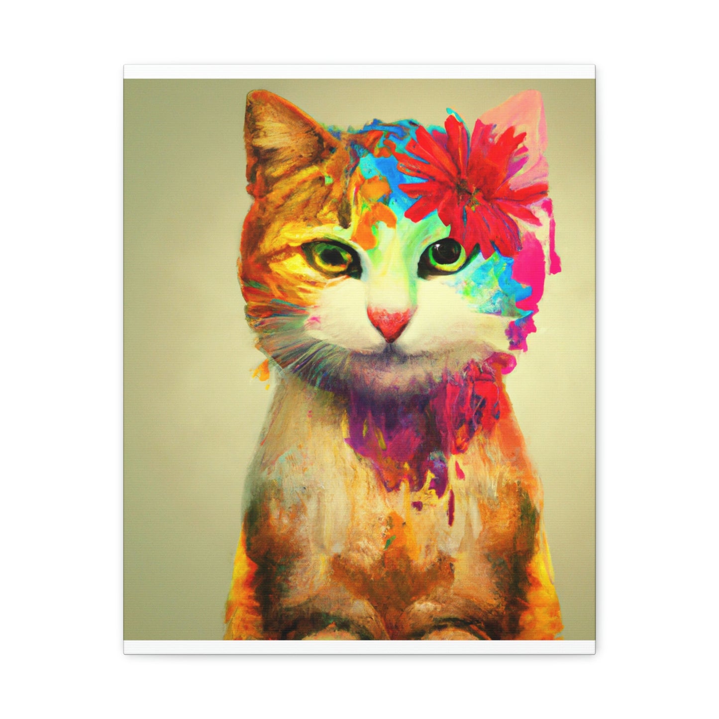 Flower Cat - Canvas