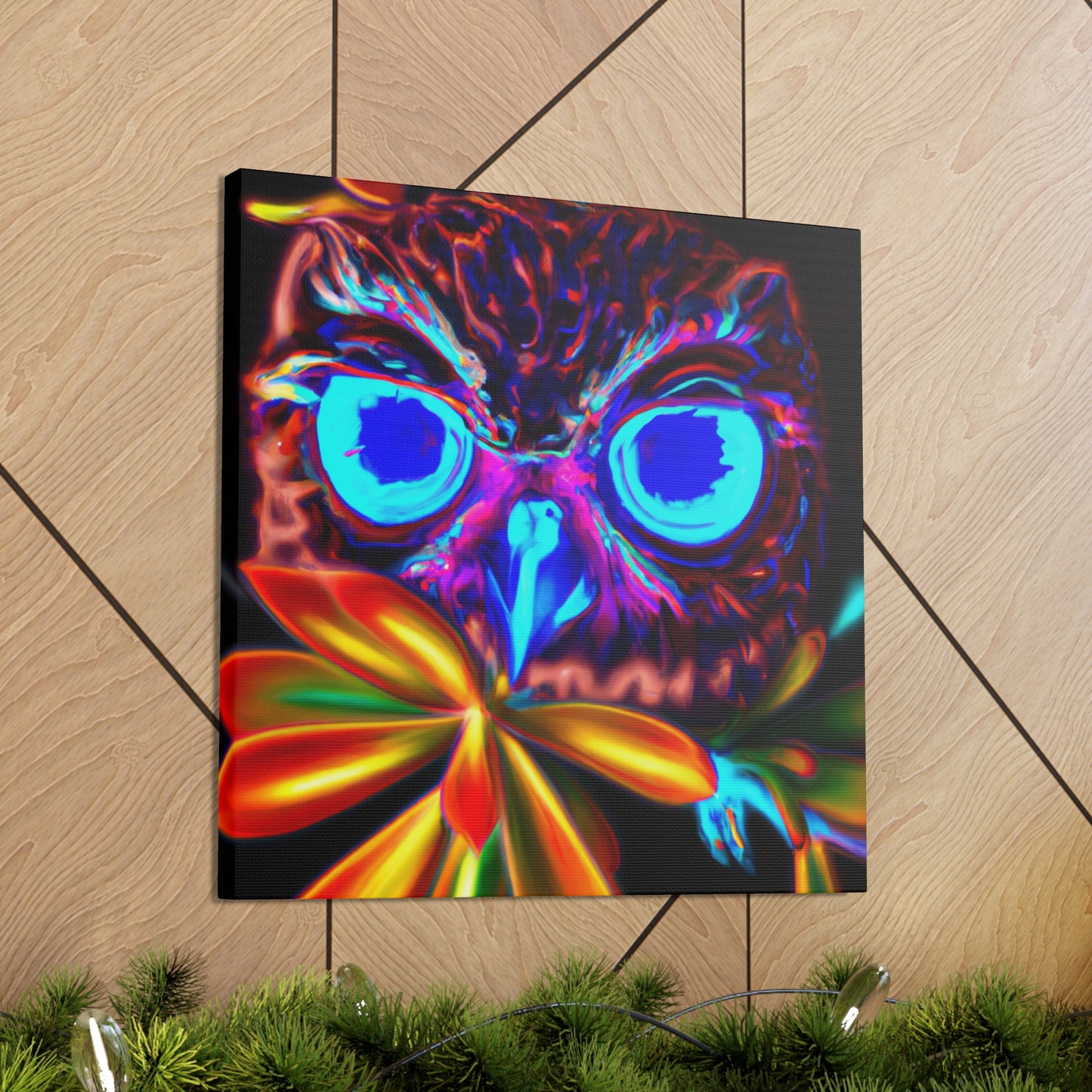 Neo-Owl Bloom - Canvas