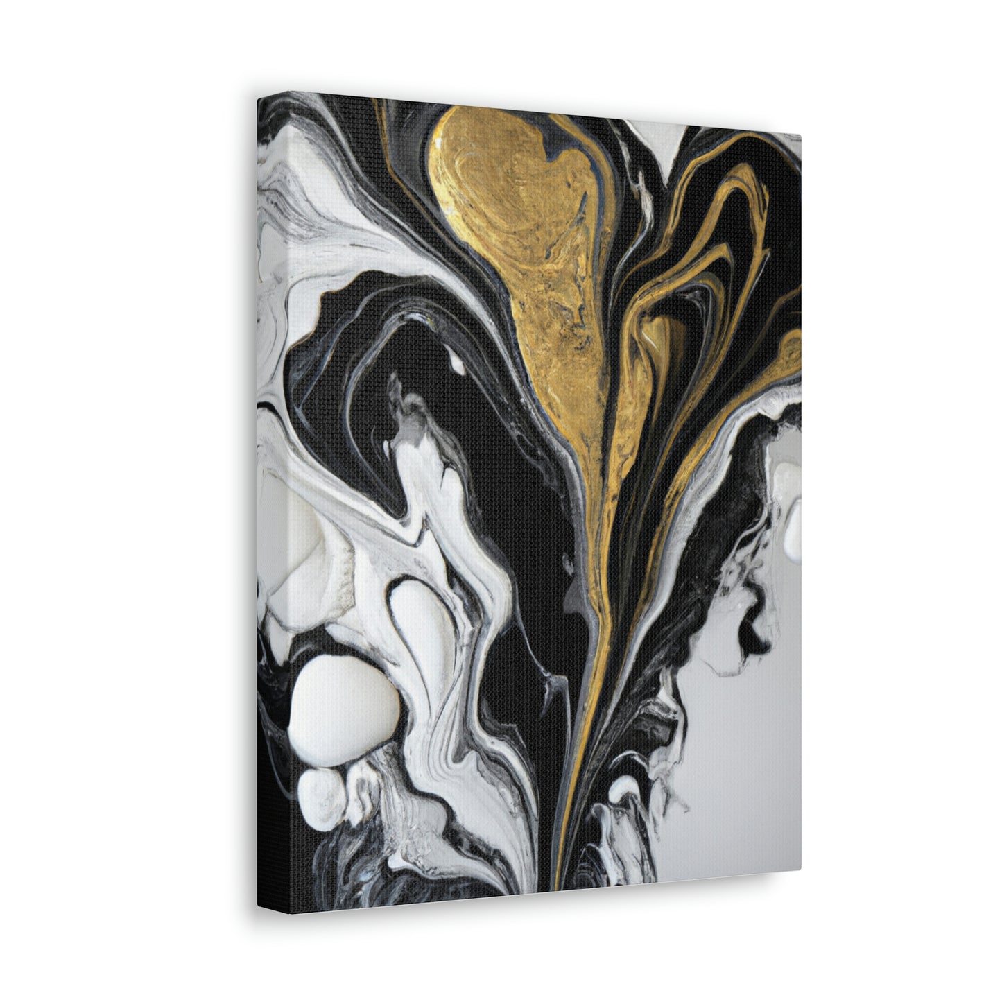 Golden Splatter Mosaic - Canvas