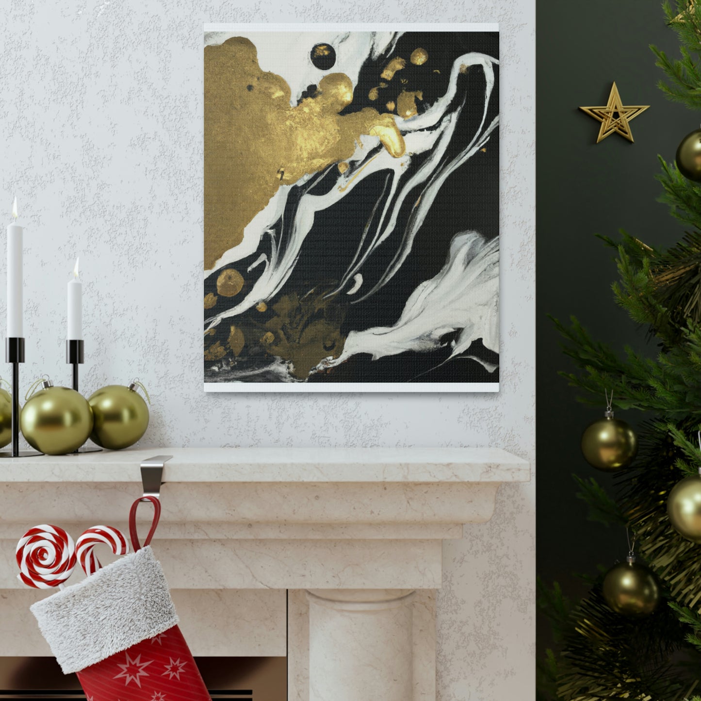 Gilded Mural Bliss - Canvas