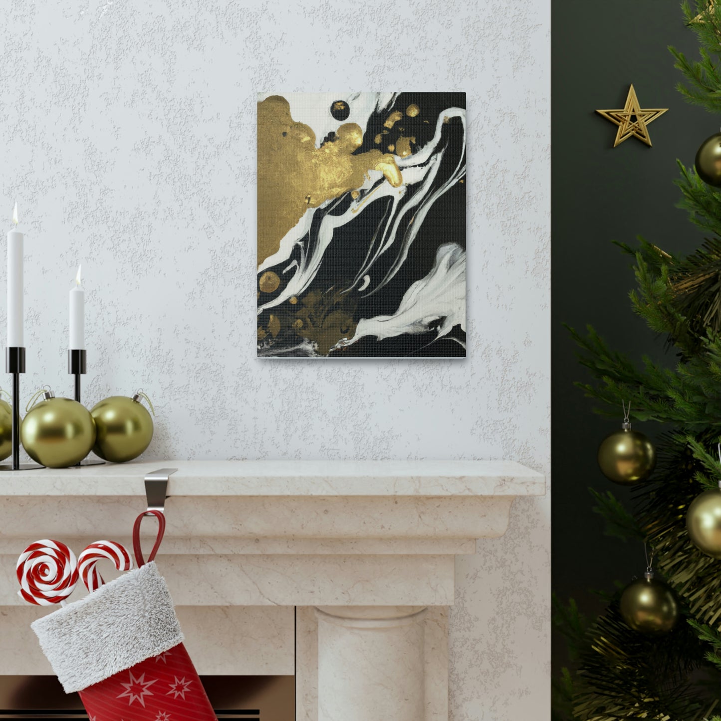Gilded Mural Bliss - Canvas