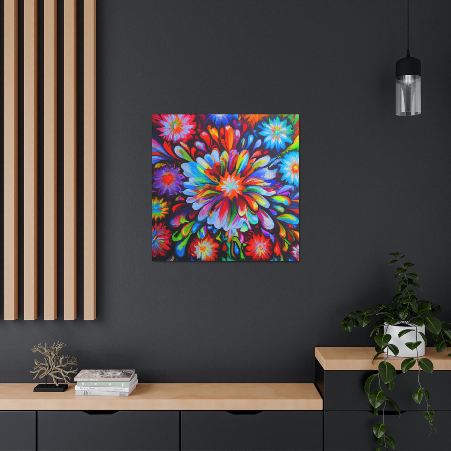Vivid Floralscape. - Canvas