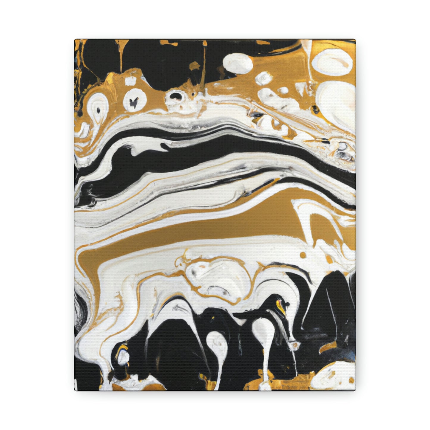 Golden Flux Swirls - Canvas