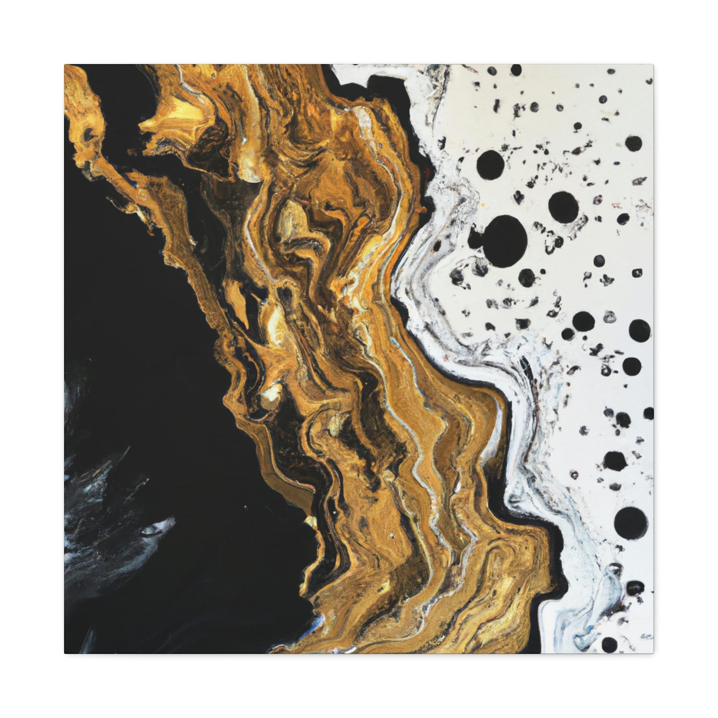 Midnight Gold Glitter - Canvas