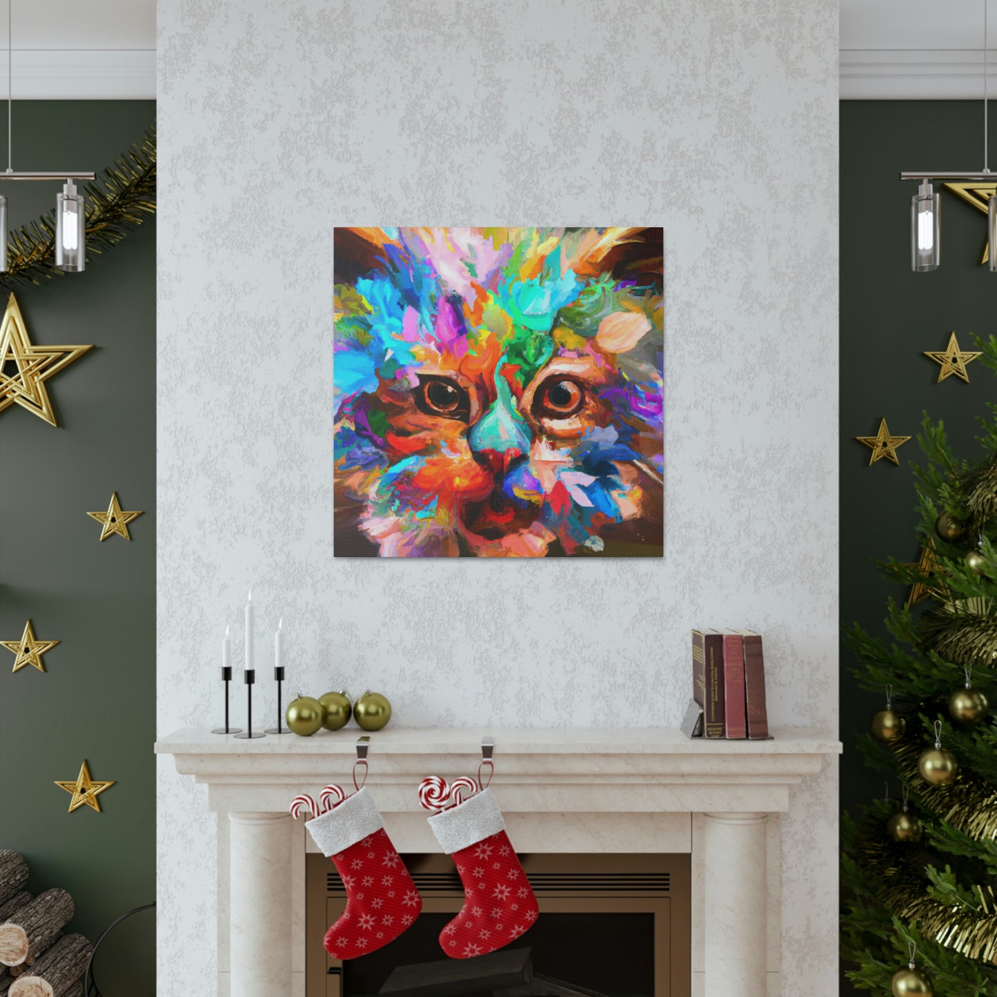 "Floral Feline" - Canvas