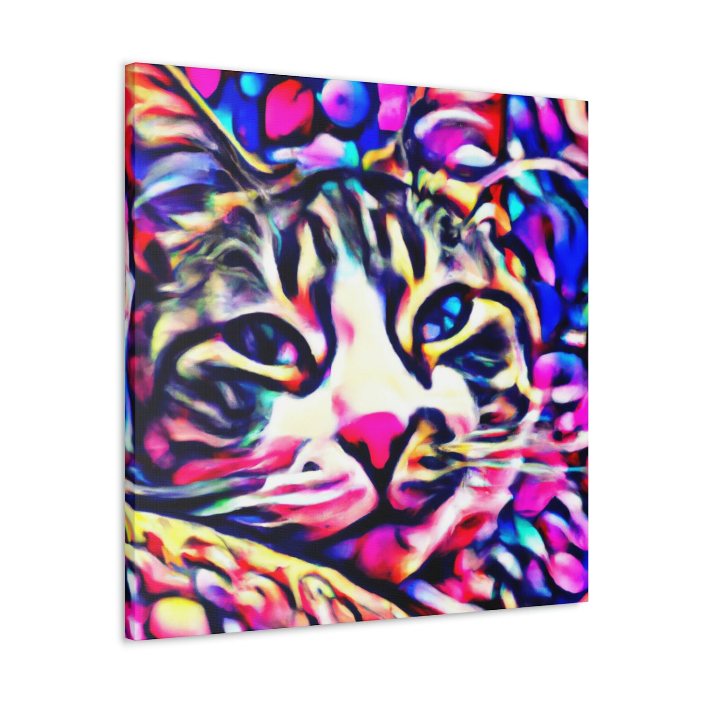 1. Multi-Colored Cat Flux
2. Flowered Digital Mix
3. Flowered Room Cat - Canvas