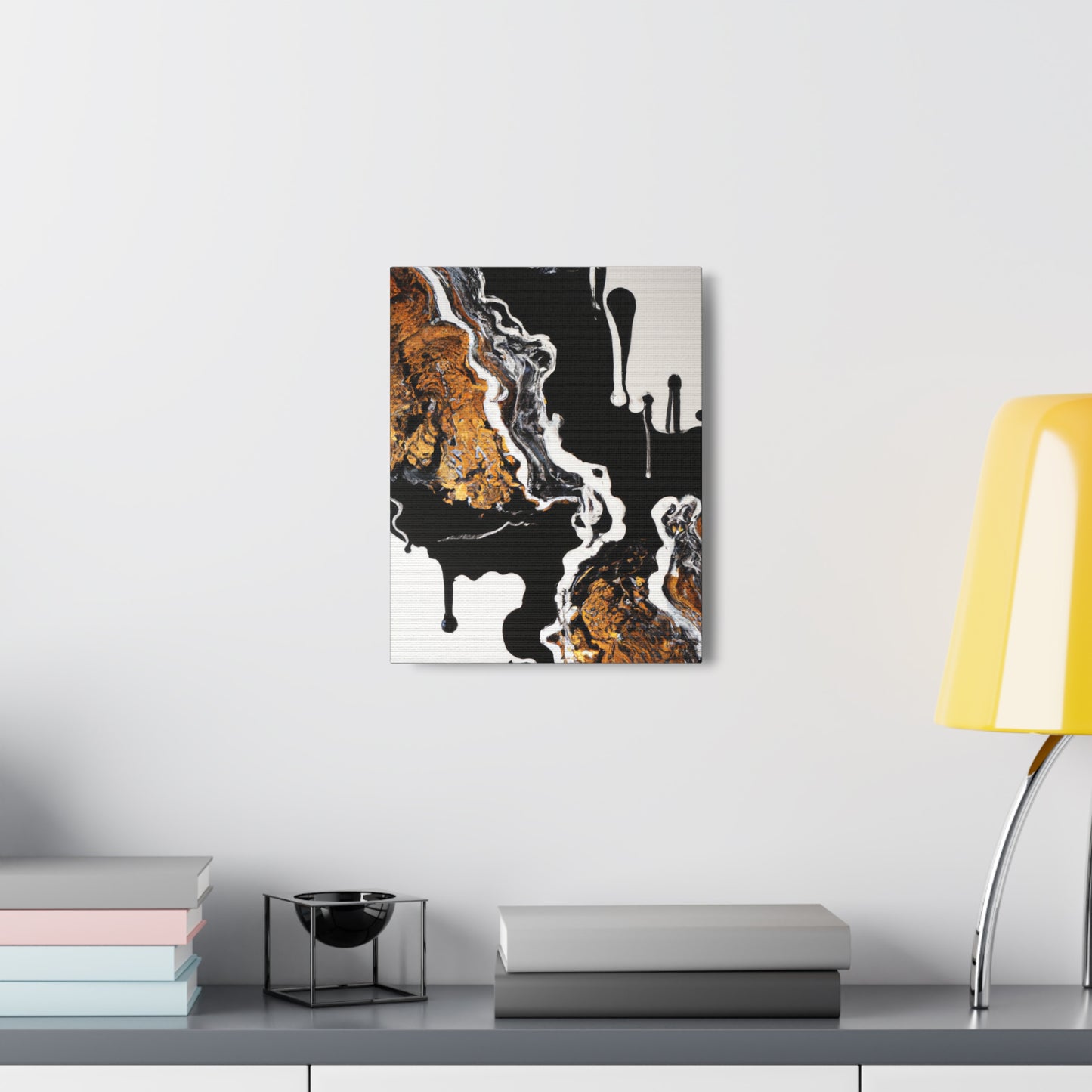 Golden Intricacy Flow. - Canvas