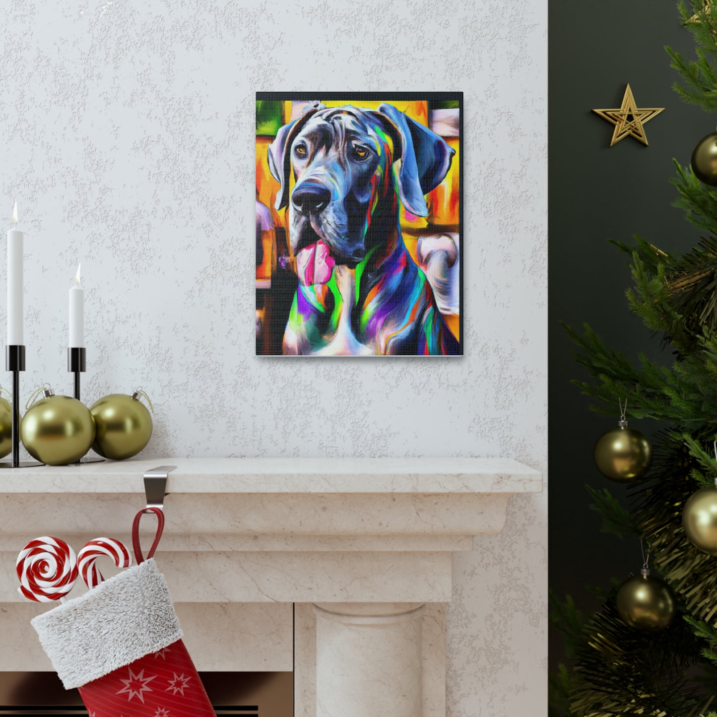 Colorful Canine Joy - Canvas