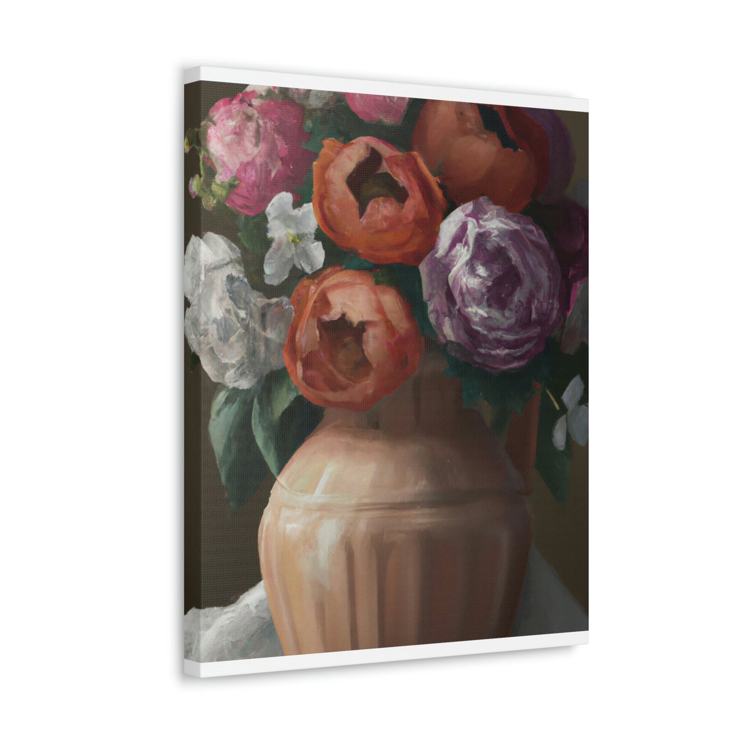 "Fading Floral Finesse" - Canvas