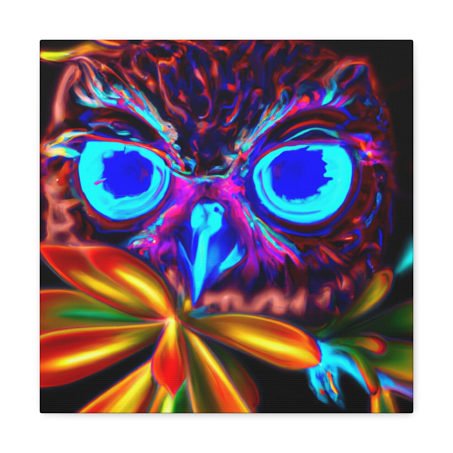 Neo-Owl Bloom - Canvas