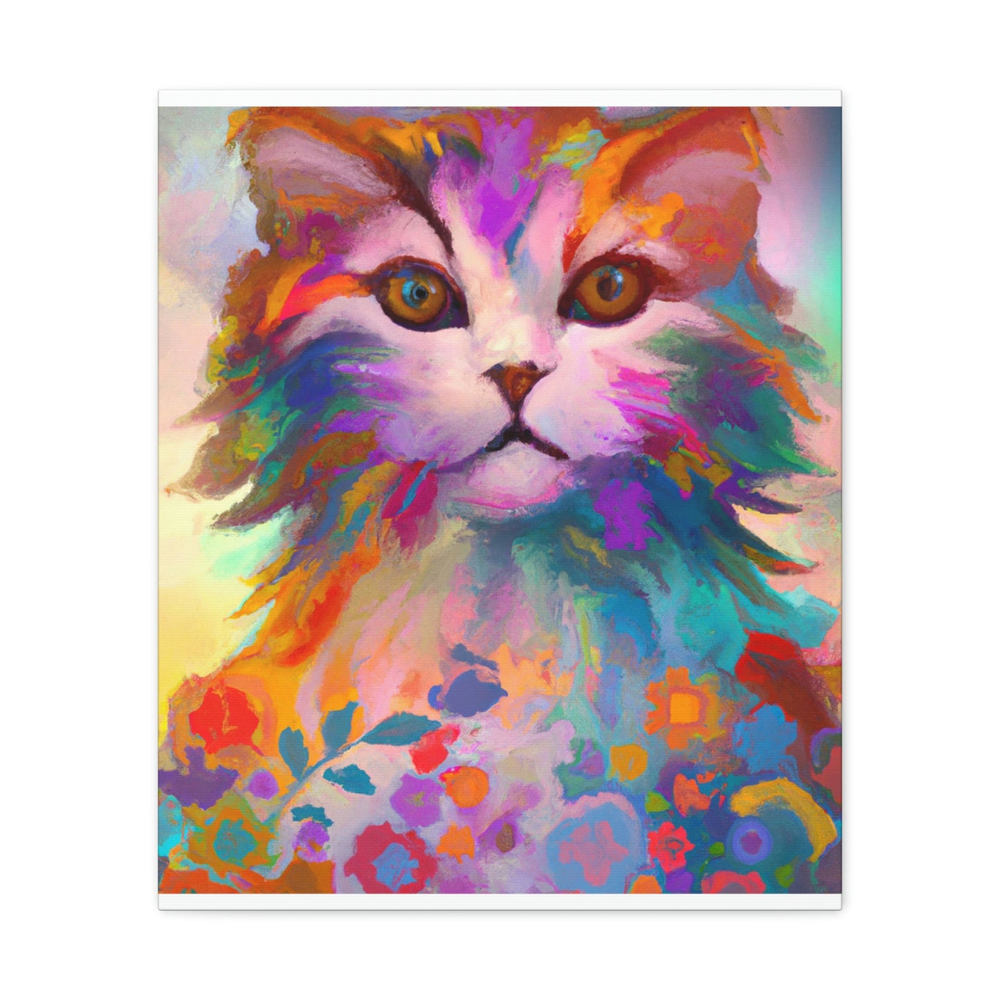 Floral Feline - Canvas