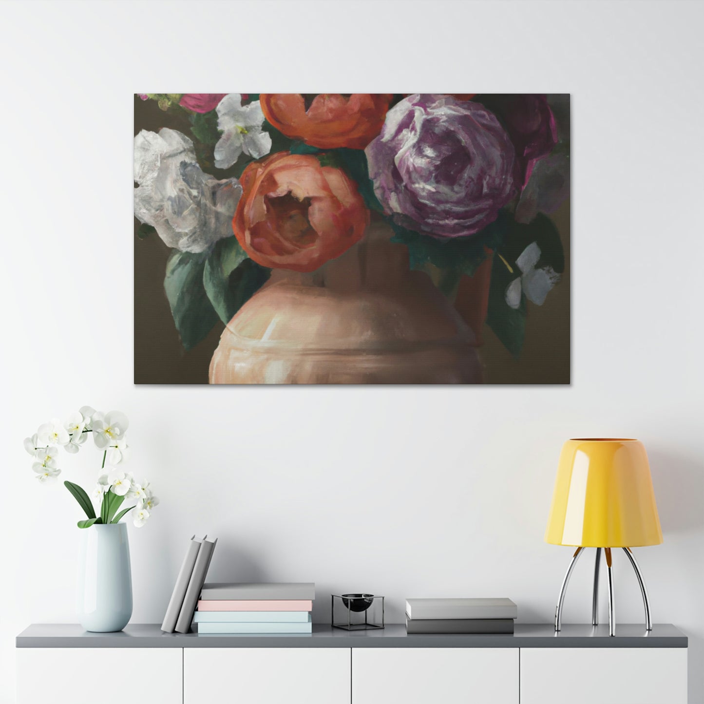 "Fading Floral Finesse" - Canvas