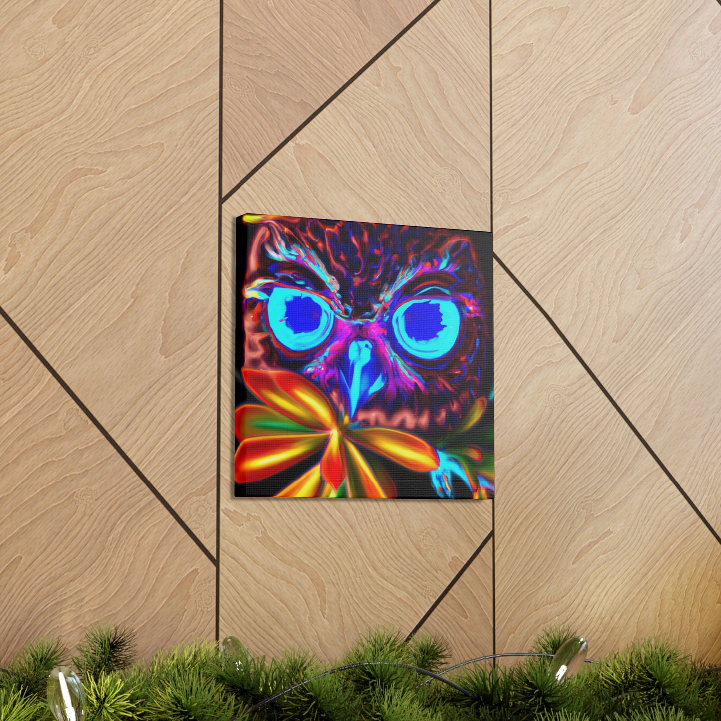 Neo-Owl Bloom - Canvas