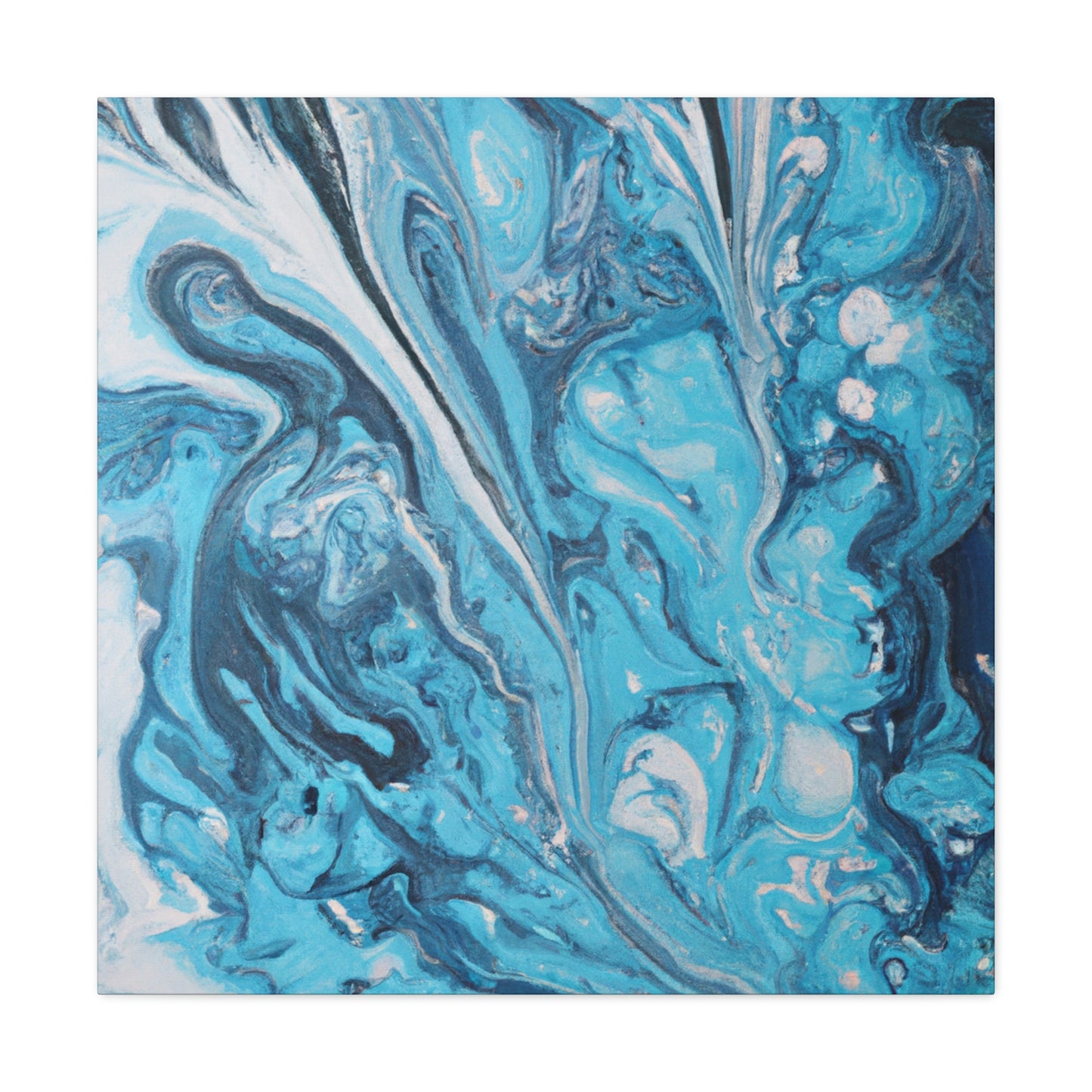 Aqua Swirl. - Canvas