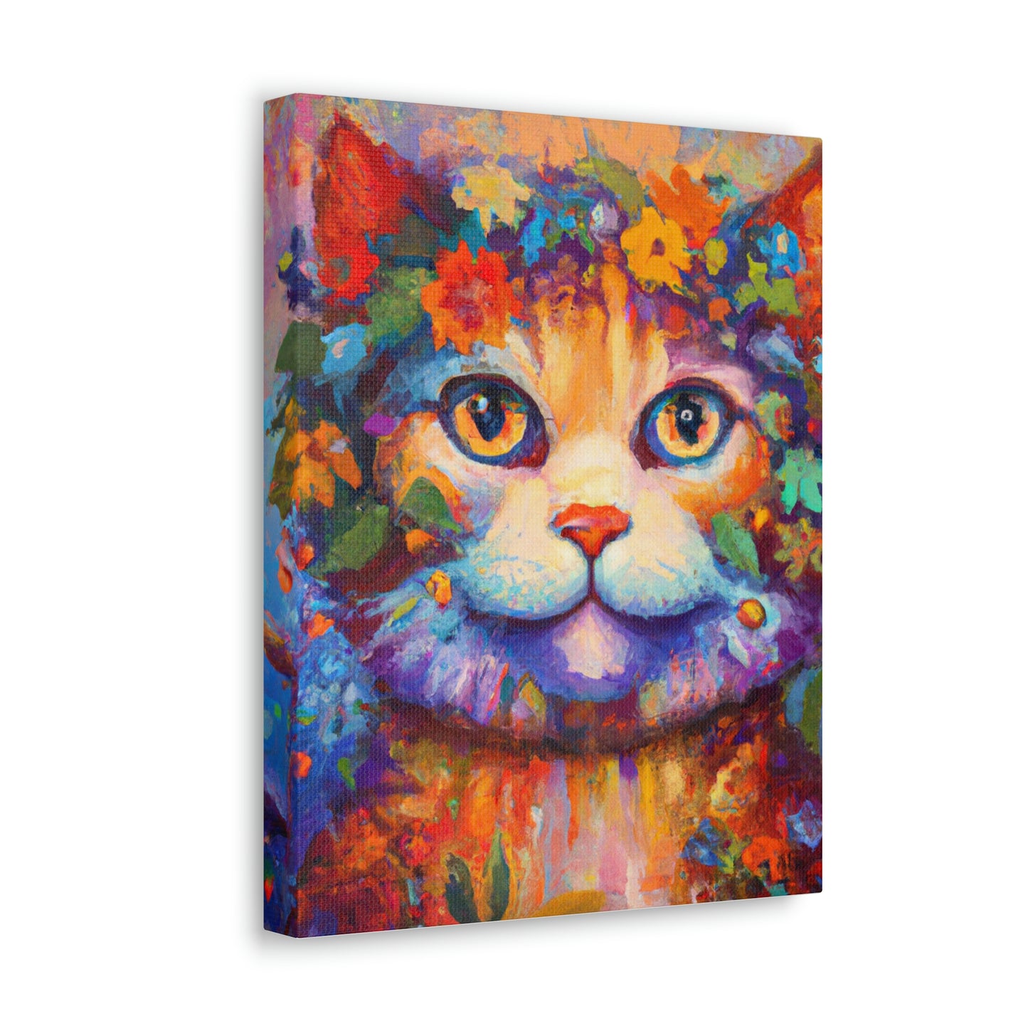 Feline Floral - Canvas