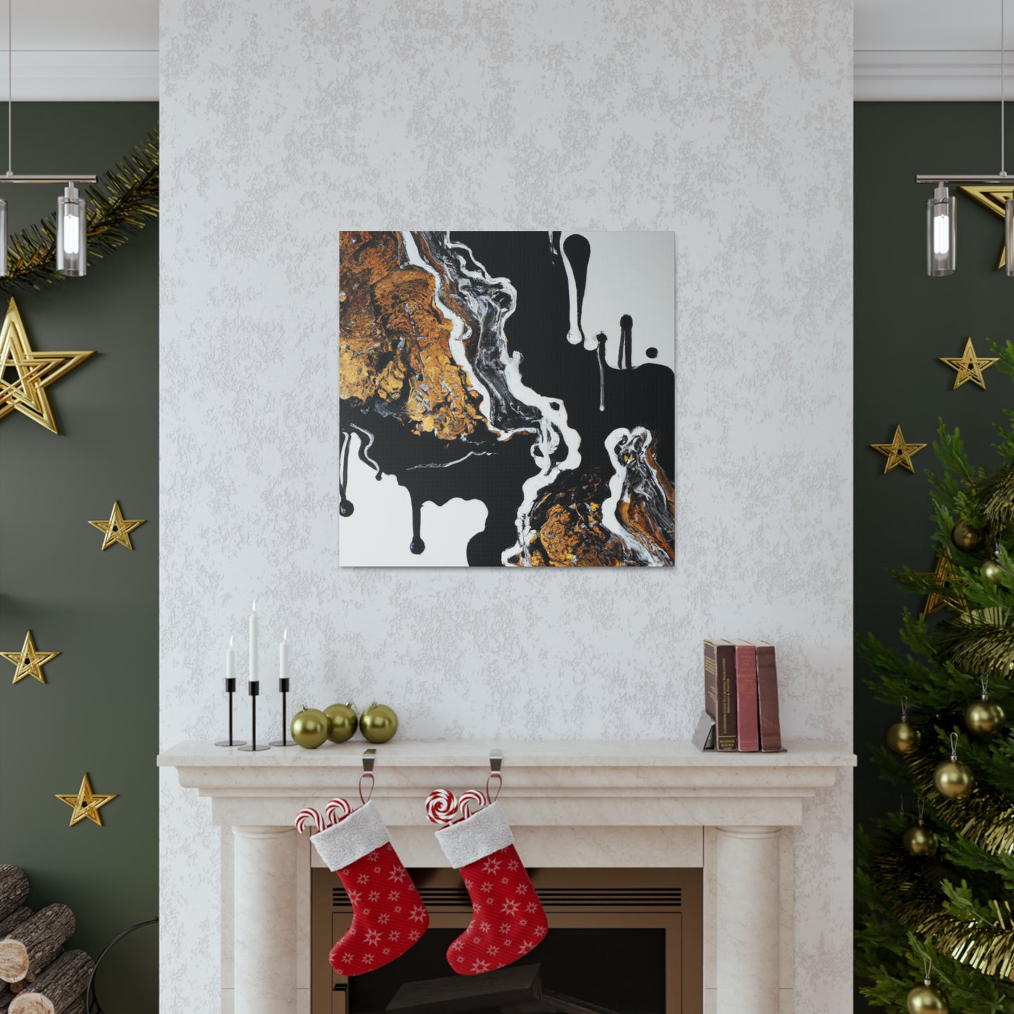 Golden Intricacy Flow. - Canvas