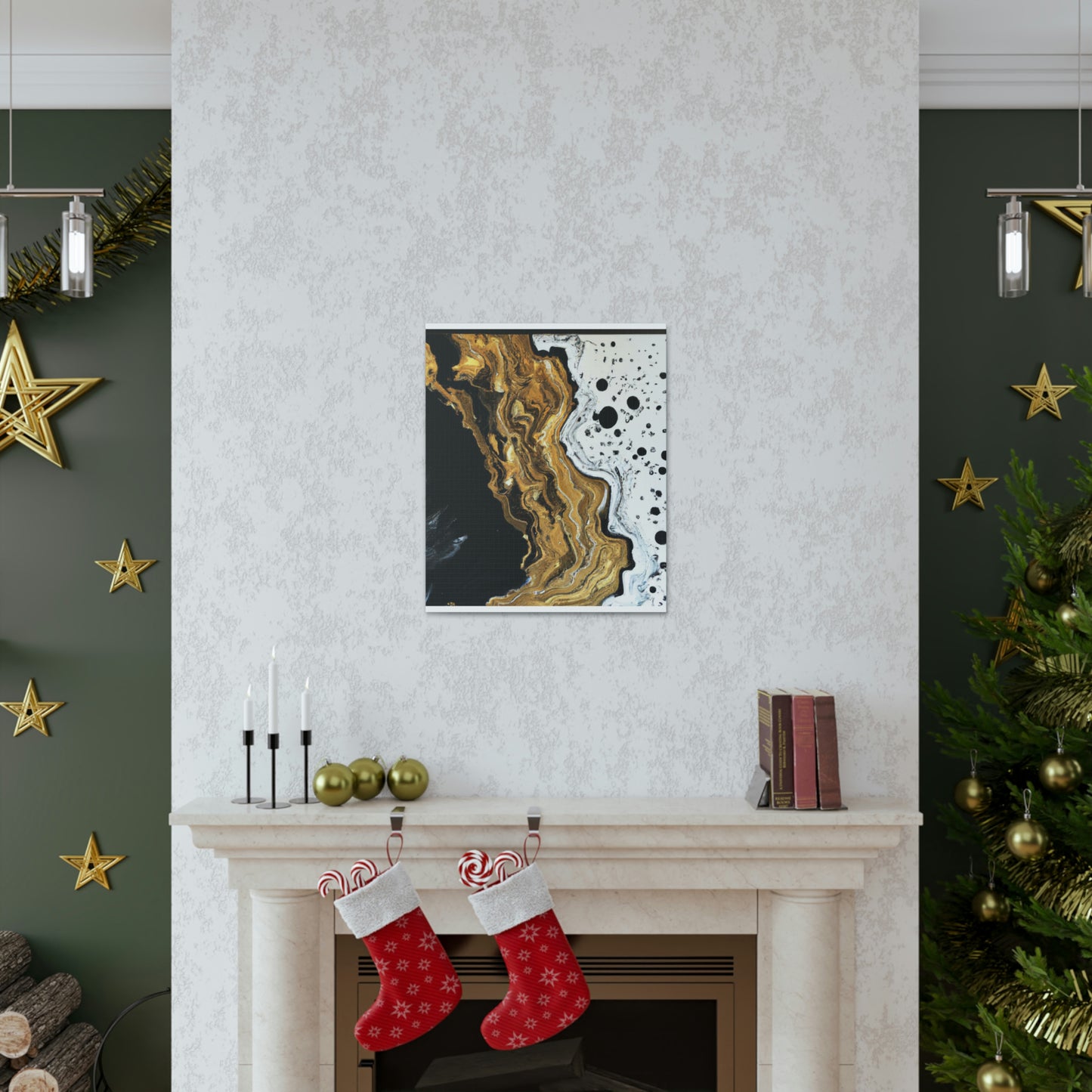 Midnight Gold Glitter - Canvas