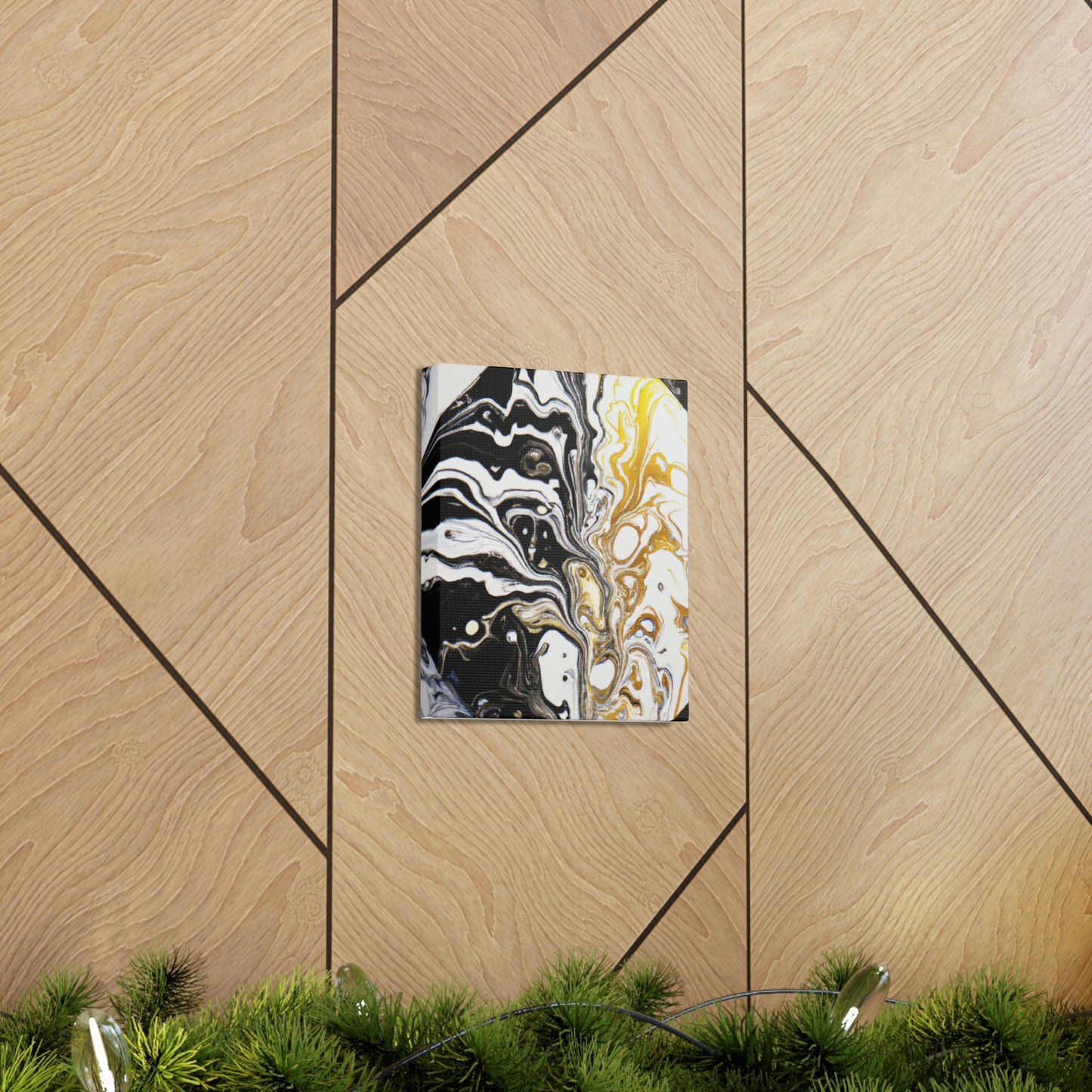 Golden Sparkle Flow. - Canvas