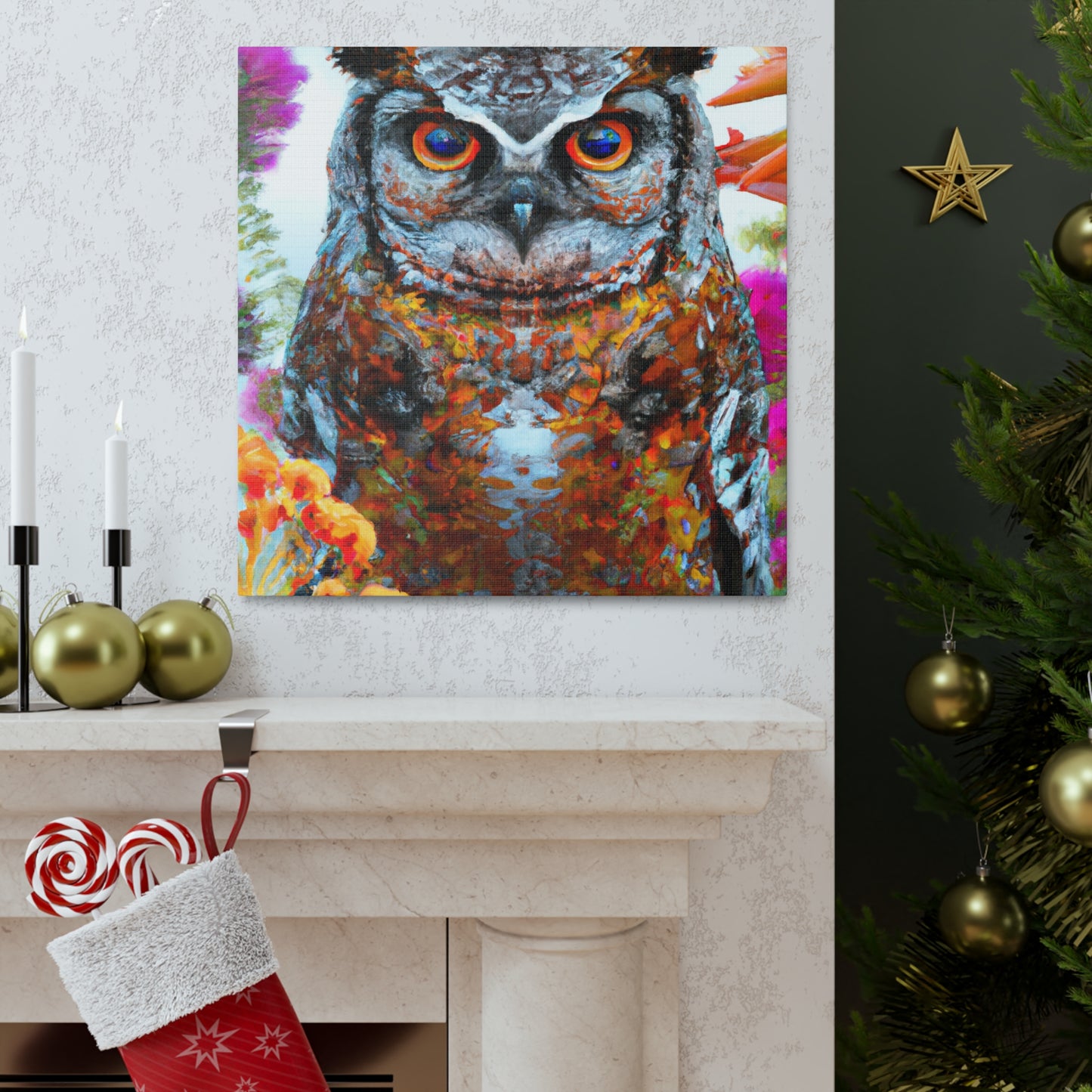 Owl's Splendor. - Canvas