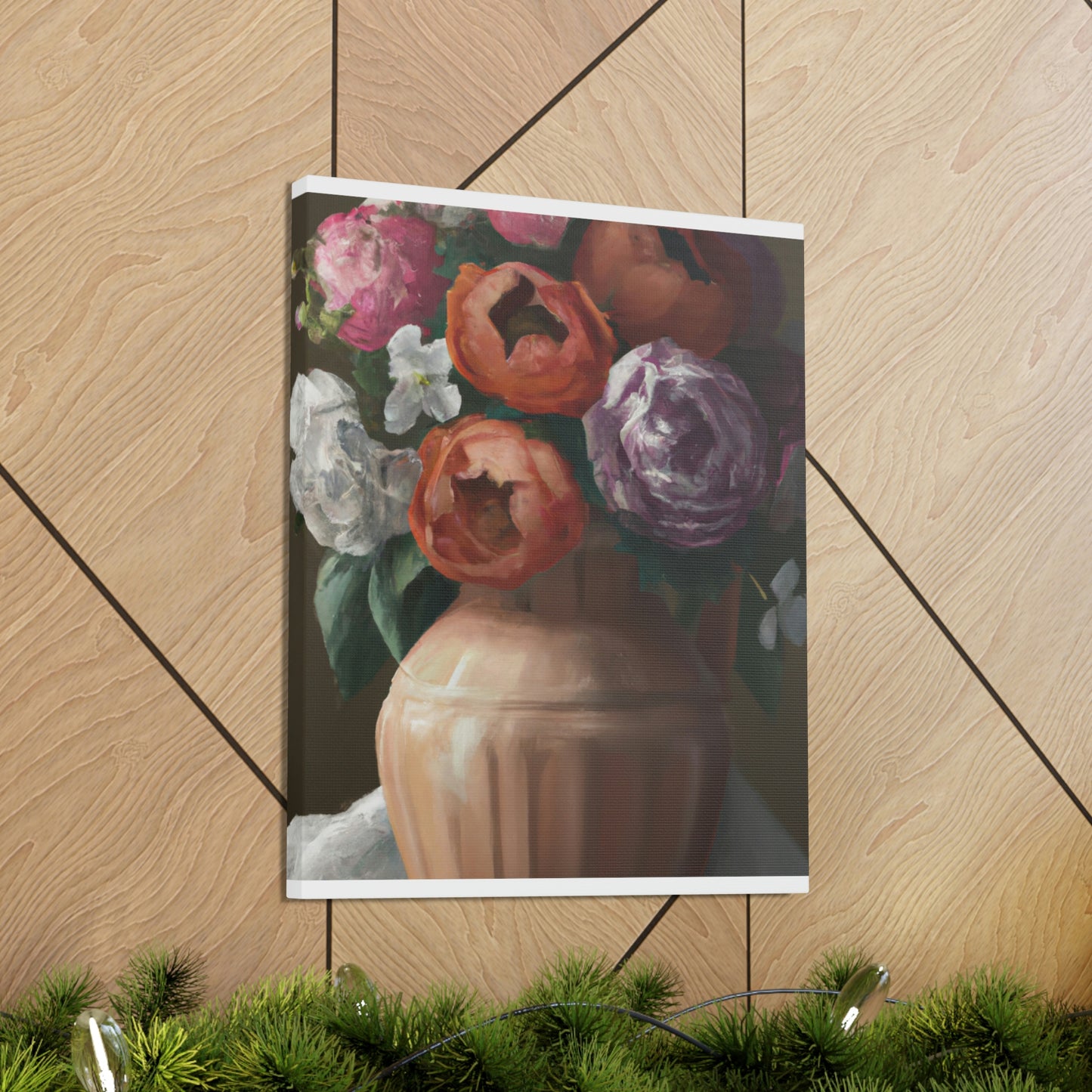 "Fading Floral Finesse" - Canvas