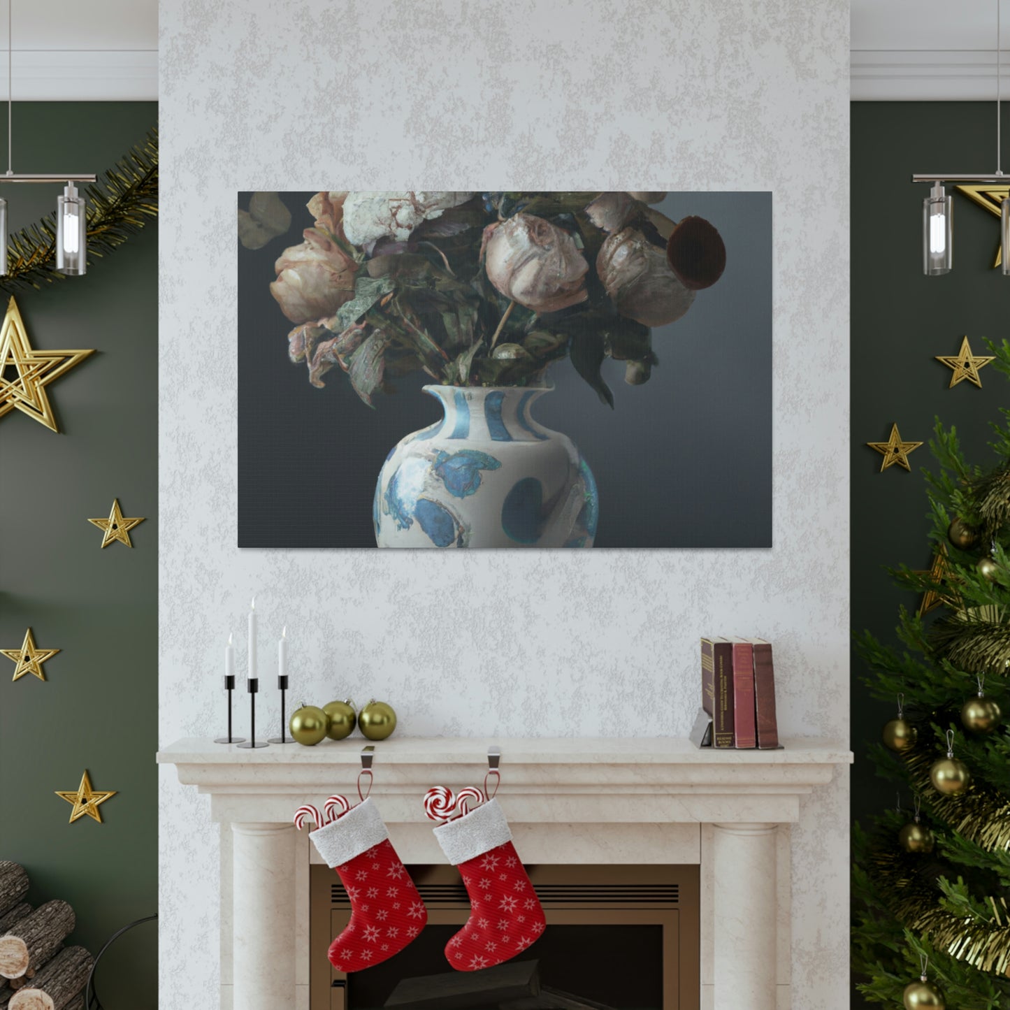 "Floral Finesse Vignette" - Canvas