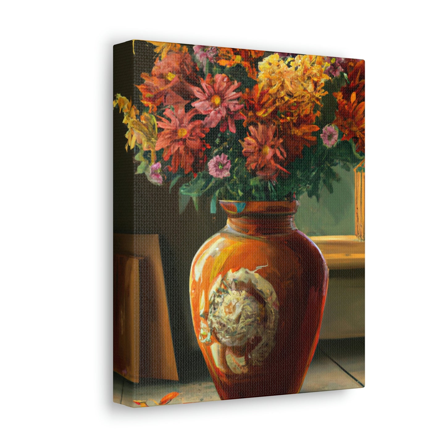 Vaseful of Blooms. - Canvas