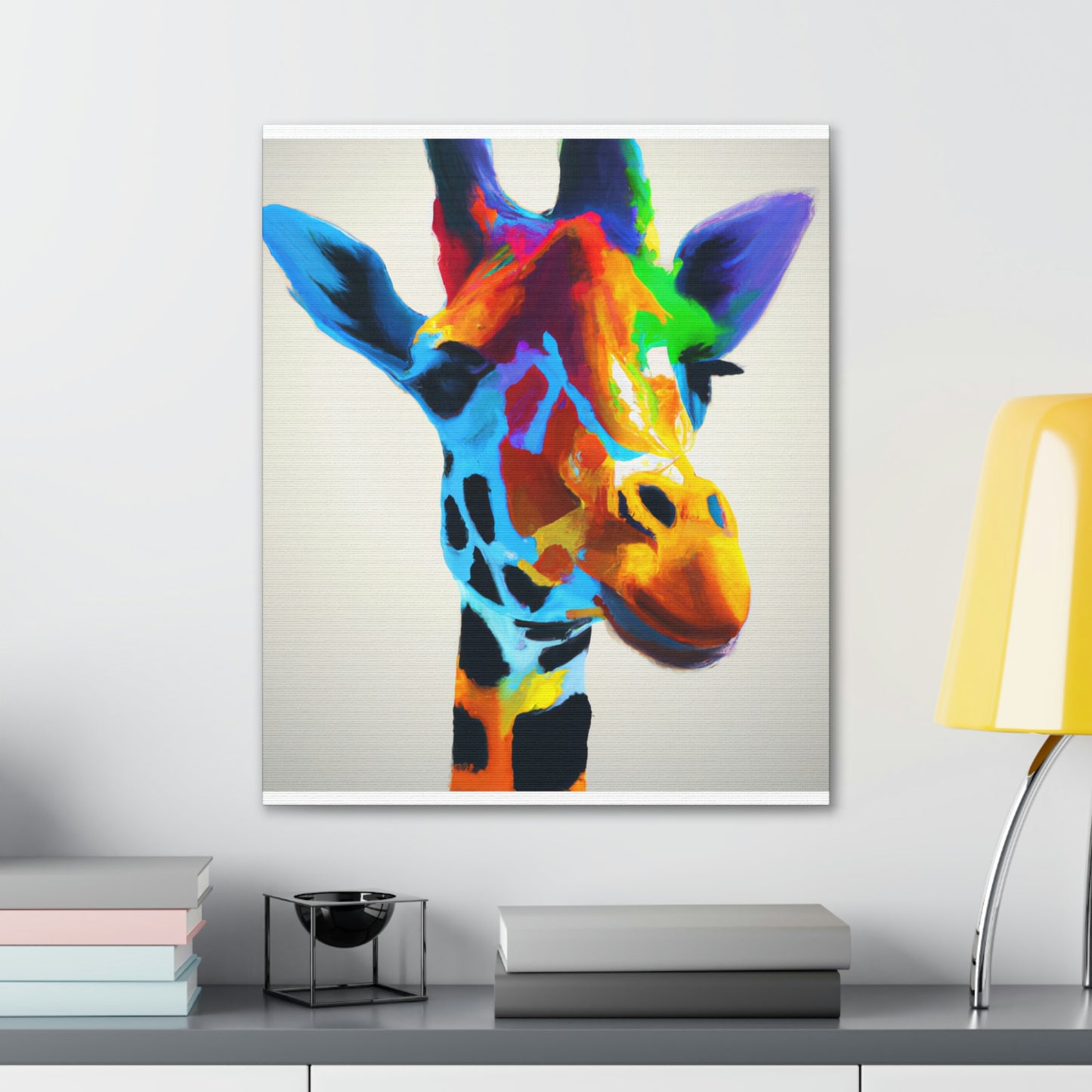 Vibrant Giraffe Dream. - Canvas
