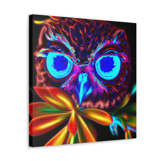 Neo-Owl Bloom - Canvas