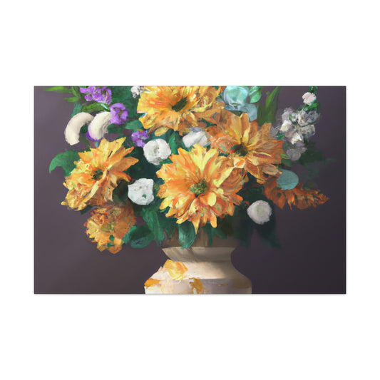 Vibrant Floral Dream - Canvas