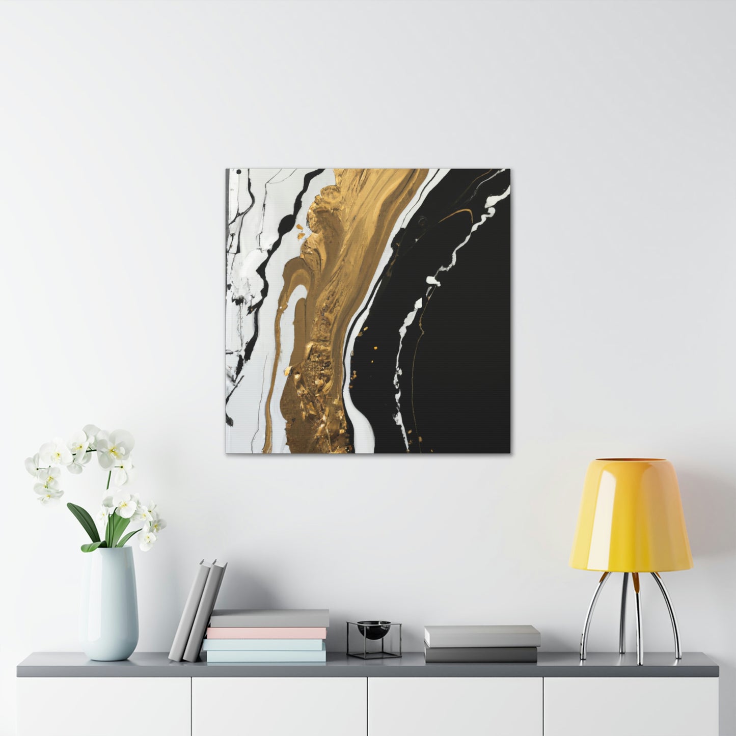 Golden Flow Fusion - Canvas