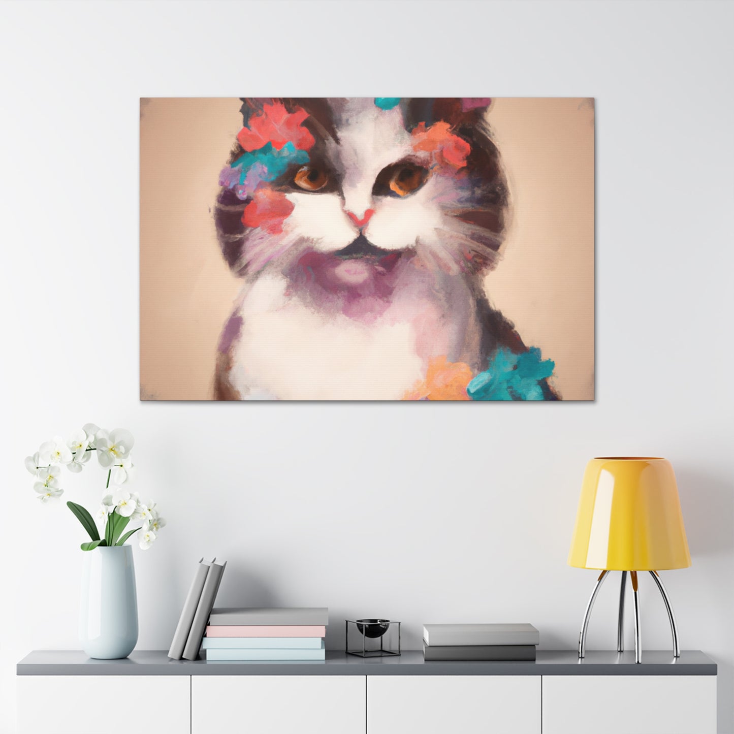 Kitty Blooms - Canvas