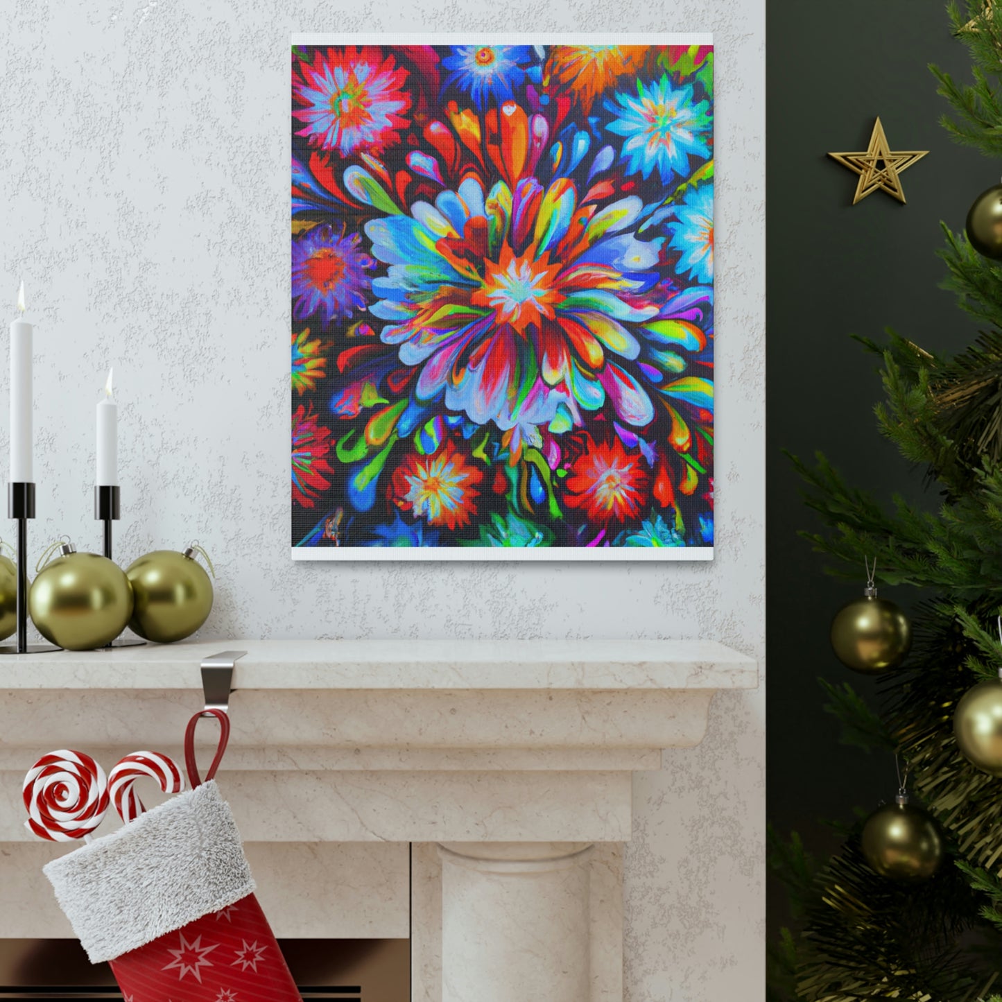 Vivid Floralscape. - Canvas