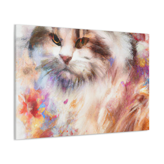 Feline Flora. - Canvas