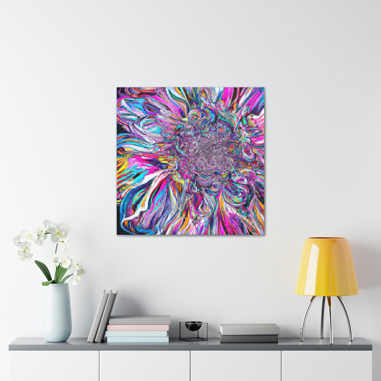 Psychedelic Bloom. - Canvas