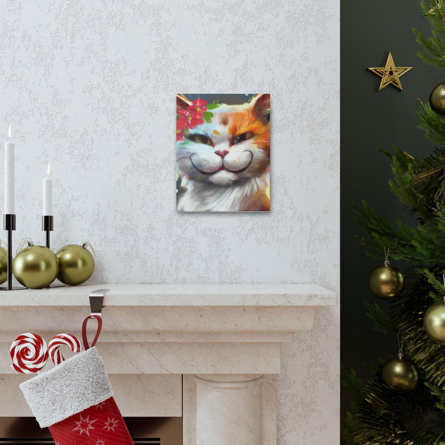 Feline Flora - Canvas