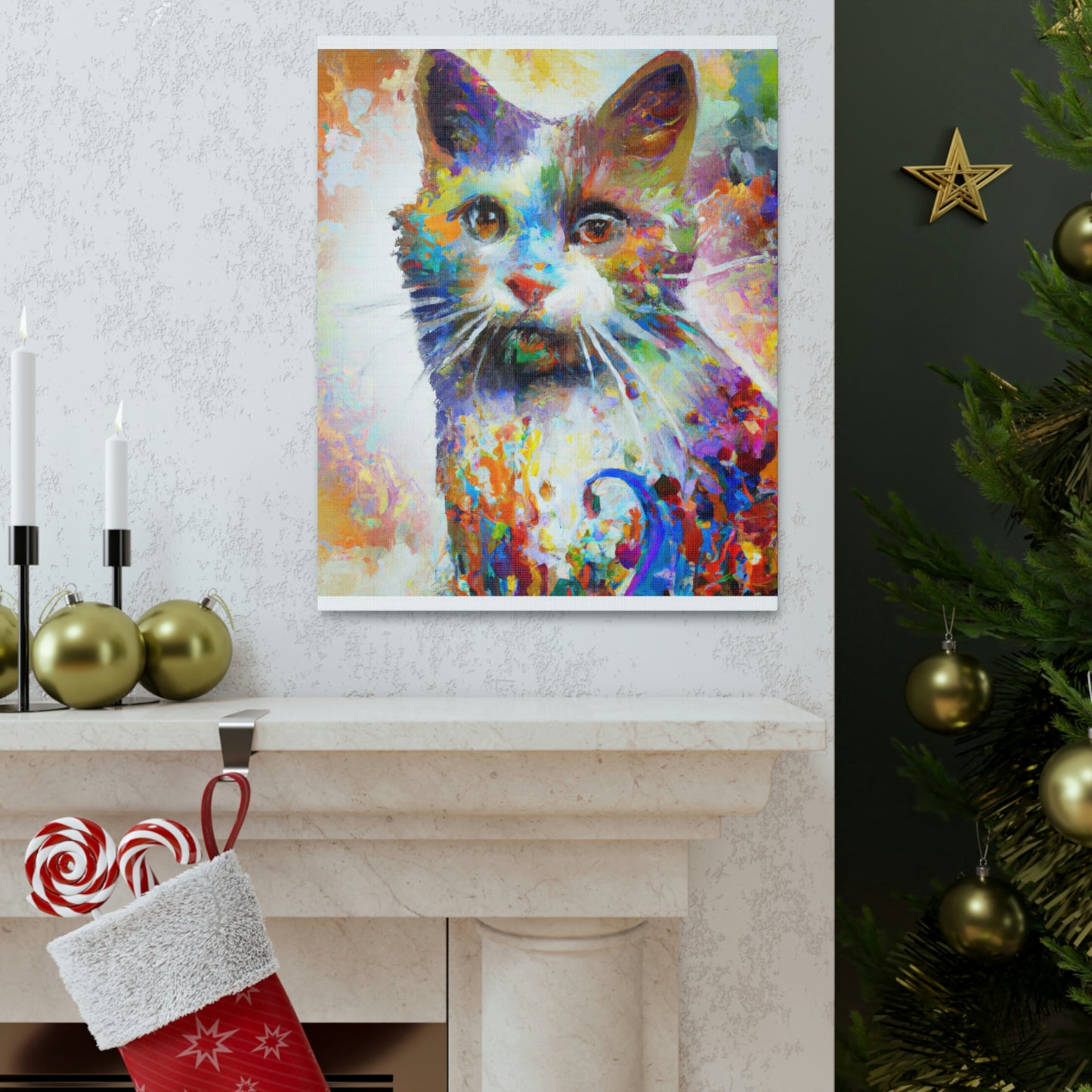 Bloomy Feline! - Canvas