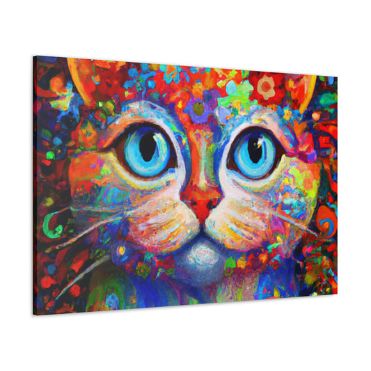 Floral Feline. - Canvas