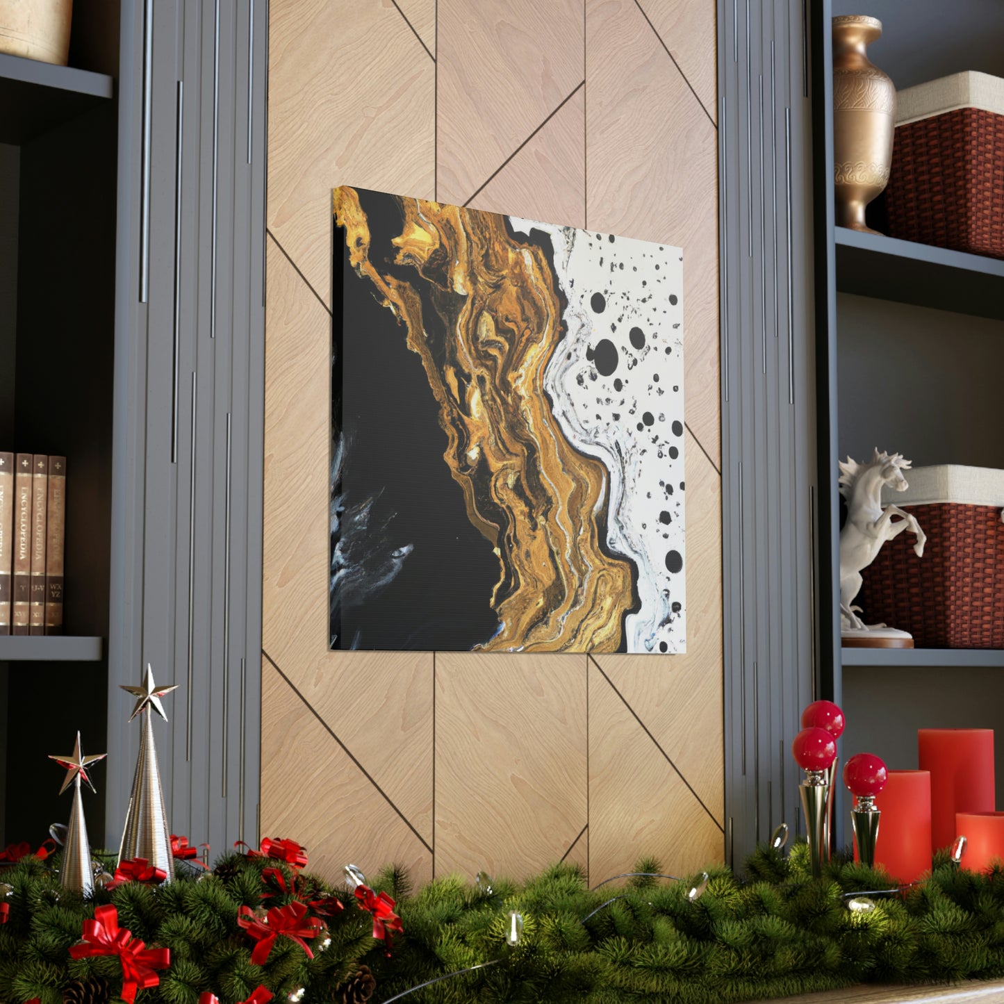 Midnight Gold Glitter - Canvas