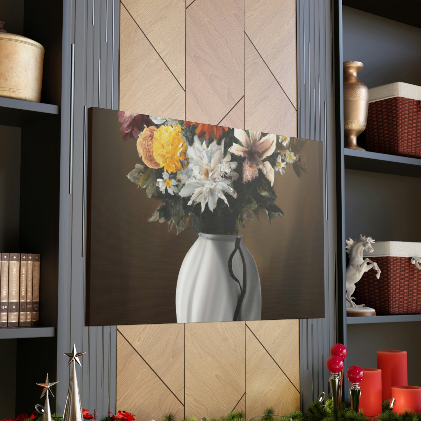 "Delicate Vase Blooms" - Canvas